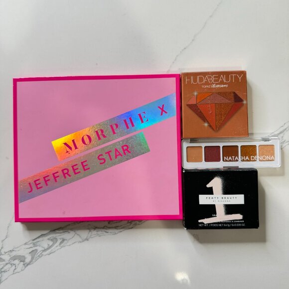 LUXURY EYESHADOW PALETTE BUNDLE ✨ Morphe Huda Beauty Natasha Denona Fenty